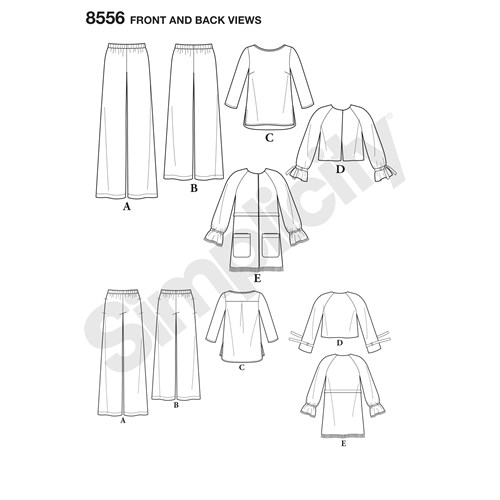 simplicity-fringe-jacket-pattern-8556-front-back-view